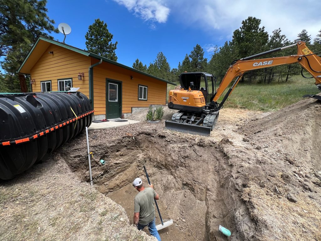Septic tank installation by Triple S Excavation in Helena, Montana