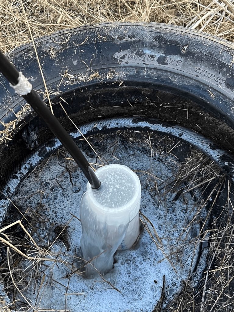 Hydro Jetter from Triple S Excavation in Helena, MT, performing high-pressure drain cleaning.