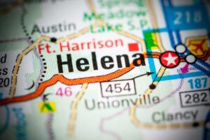 Helena, MT highway map showing Triple S Excavating location during Vigilante Parade Day celebration